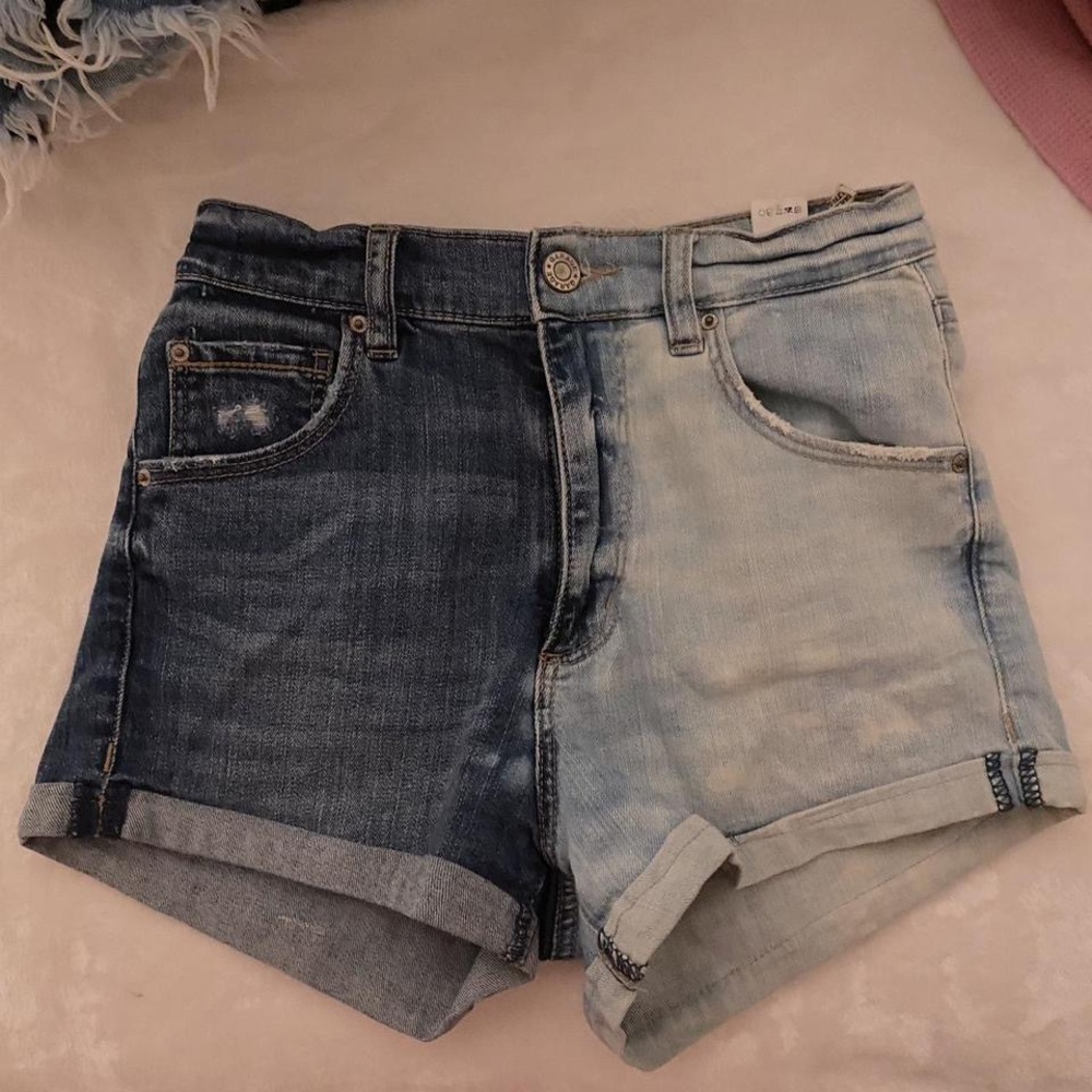 Two toned Garage denim shorts